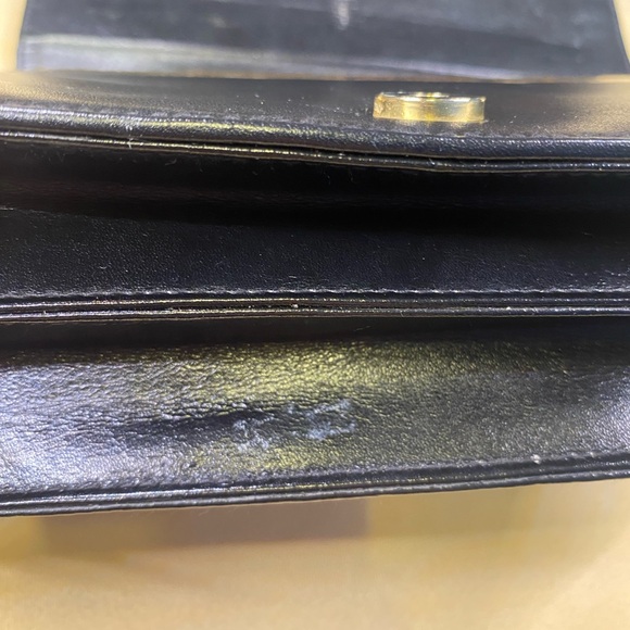 Christian Dior Black Leather Crossbody Bag 
Gold Hardware Clutch /Purse - Picture 10 of 15